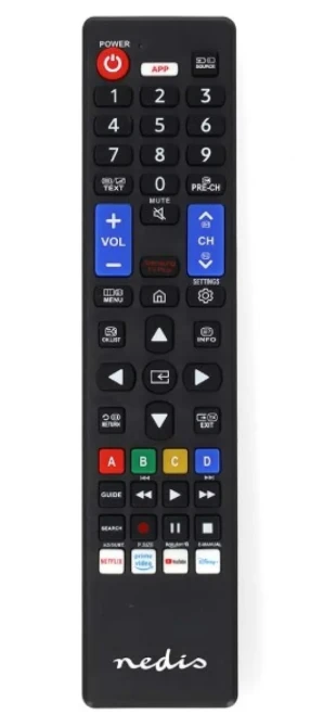 NEDIS TVRC45SABK Univerzalni daljinski upravljac za Samsung , Amazon Prime/Disney/Netflix/Youtube