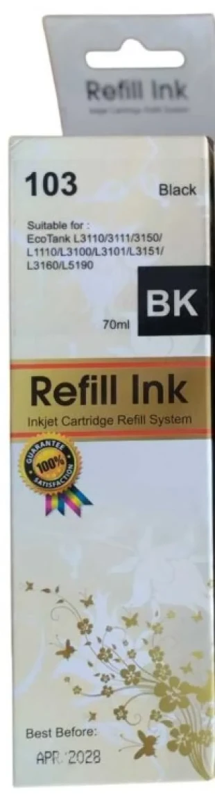 SINOCOPY INKJET EP 103/E103 Dopuna BlackSINO boja bocica sadrži 70 ml mastila za Epson EPIJ103SC