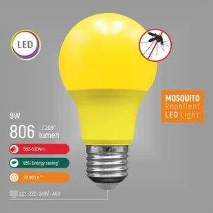 MIT.EL LED ECO sijalica E27 antiinsekt 9W A60 600Nm (Mosquito Repellent) 220-240V