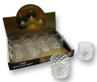 Mini LED svecnjak Providni 60x70mm (cena je za 1kom)