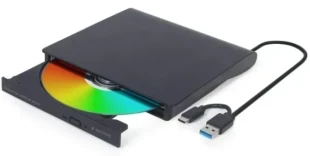 DVD-USB-031 Gembird eksterni USB 3.1 CD/DVD drive Citac-rezac, USB + USB-C, black