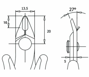 NEDIS PG-TRE03NB Klesta za secenje 128mm