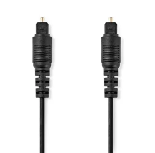 NEDIS CAGL25000BK50 Opticki kabl TosLink muski - TosLink muski, 5m, Okrugli, PVC, Crni