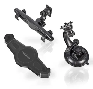 NEDIS TCMT300BK Podesivi nosac za tablet u automobilu, max 12inca, za prozor i naslon za glavu u vozilu