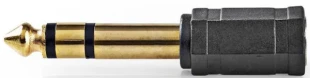 NEDIS CAGP23930BKG, Stereo audio adapter, 6,35 mm muški, 3,5 mm ženski, pozlaceni, ravni, ABS, crni 1kom