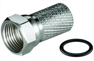 GEMBIRD CON-FC-001RING **  F male connector for RG6 cable, 6.6mm, Zinc,with water proof ring - min.25kom(9)