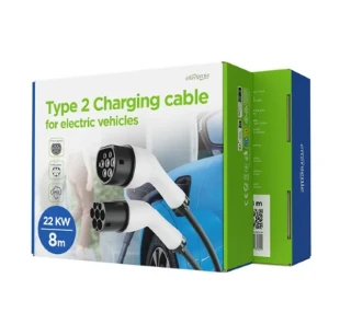 EV-T2MF-22KW-8M Gembird Kabl za punjenje Type 2, 32A trofazni (22 kW), 8 m