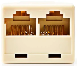 NEDIS CTGB90991IY, Tele. mrežni razdvojnik (spliter), ulaz RJ45 ženski, izlaz 2x RJ45 ženski, pozlacen, PV