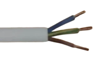 KABL-PVC-3X2.5CCA/PVC/100M,Gembird Fleksibilni naponski kabl,Beli