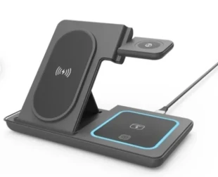 TA-WPC31A-01-BK Gembird Sklopivi bežièni punjaè 3 u 1, 15 W, Apple Watch, crni