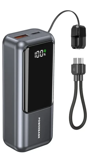 PB10-PD20-LCD-02 Gembird 20W Kompaktna baterija za brzo punjenje sa LCD ekranom, 10000 mAh