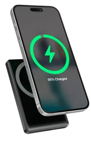 PB10-WPC15M-LCD-01 Gembird 15 W magnetni bežièni prenosni punjaè LCD, 10000 mAh, crni