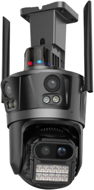 GEMBIRD CAM-IP9MP-EP12 Rezolucija: 9 MP (3 MP + 3 MP + 3 MP) Objektivi: 3 × 3,6 mm