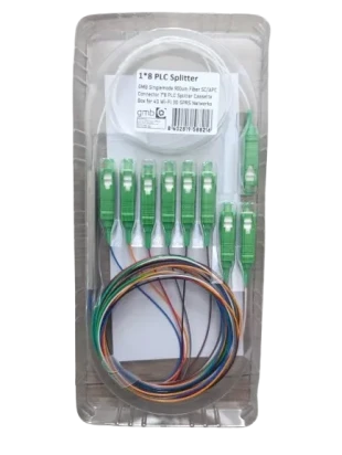 GEMBIRD OPTIC-8 PLC Splitter GMB Singlemode 900um Fiber SC/APC conn. 1/8 PLC Splitter Cassette Box for 4G Wi