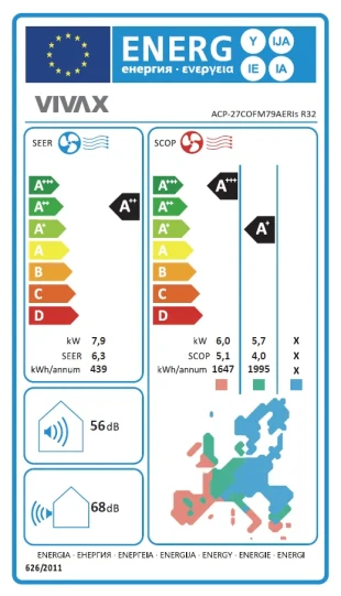 VIVAX COOL, klima ur.multi,  ACP-27COFM79AERIs R32, spolj.