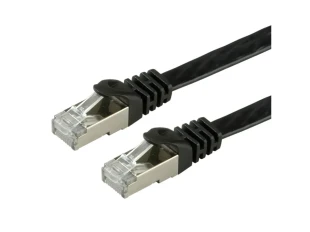 Secomp Value FTP PatchCord Cat6/Cl.E, flat, crna, 0.5m