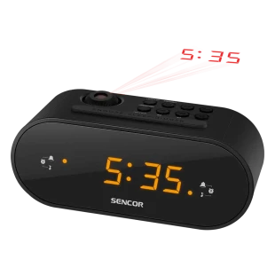 FM radio alarm sa projektorom vremena SENCOR SRC 3100 B crni