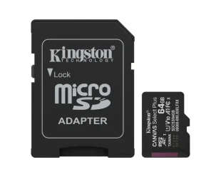 Micro SD Card 64GB Kingston + SD adapter SDCS3/64GB class 10