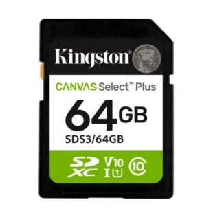 Micro SD Card 64B Kingston SDS3/64GB class 10 100MBs