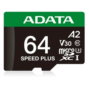 Micro SDXC 64GB A-Data Class 10 + adapter 160/140 MB/s UD64GUI3V30A2SP-RA1