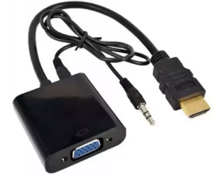 Adapter HDMI M - VGA F + 3.5mm M/F