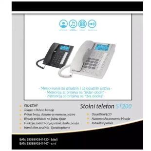 Stoni telefon MeanIt ST200 Crni