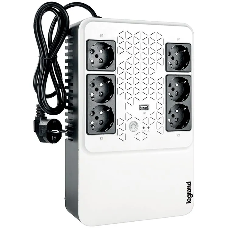 UPS Legrand Keor Multiplug 800VA/480W Line interactive, Single-phase, Simulated sinewave, Backup: 4xCEE 7/3 - Surge: 2xCEE 7/3. Battery 1 x 12 V, 7 Ah, 5.5 Kg, USB Slika 1