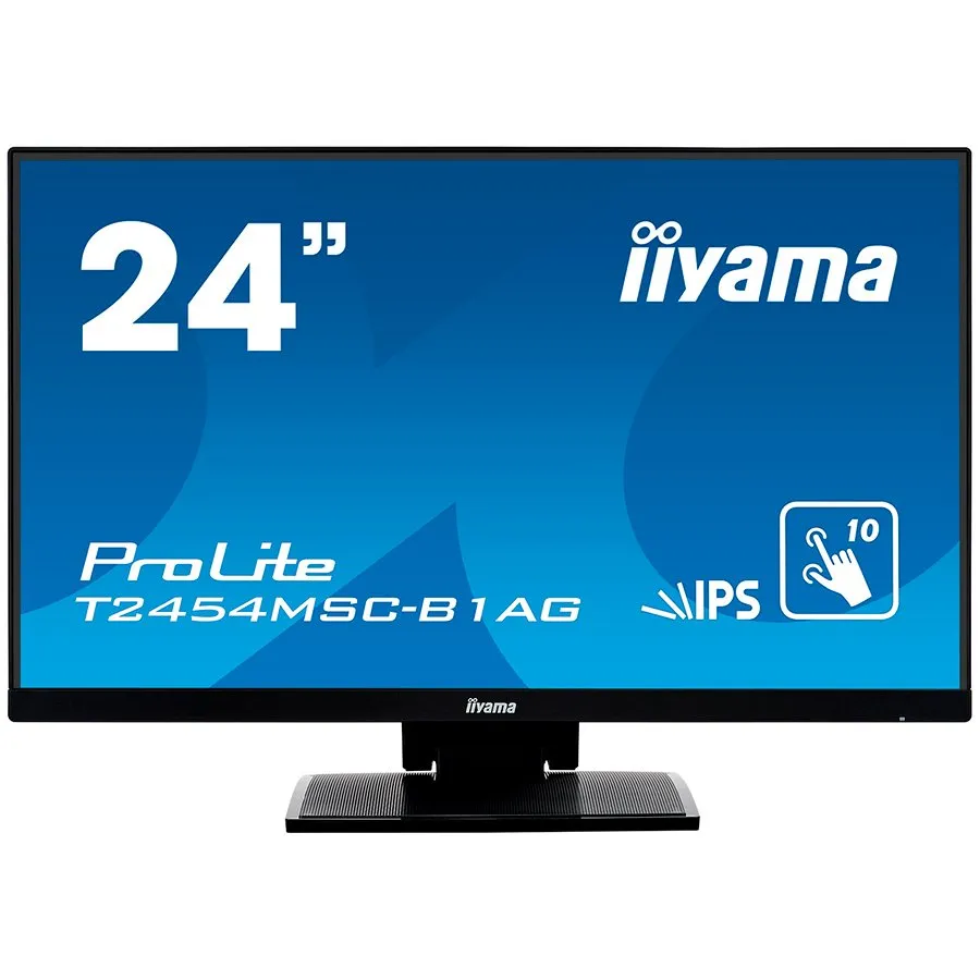 IIYAMA Monitor 24" PCAP 10-Points Touch Screen, Anti Glare coating, 1920 x 1080, IPS-panel, Slim Bezel, Speakers, VGA, HDMI, Height Adjust., 250 cd/m2, USB 3.0-Hub (2xOut), 1000:1 Static Contrast, 5ms, USB Touch Interface Slika 1