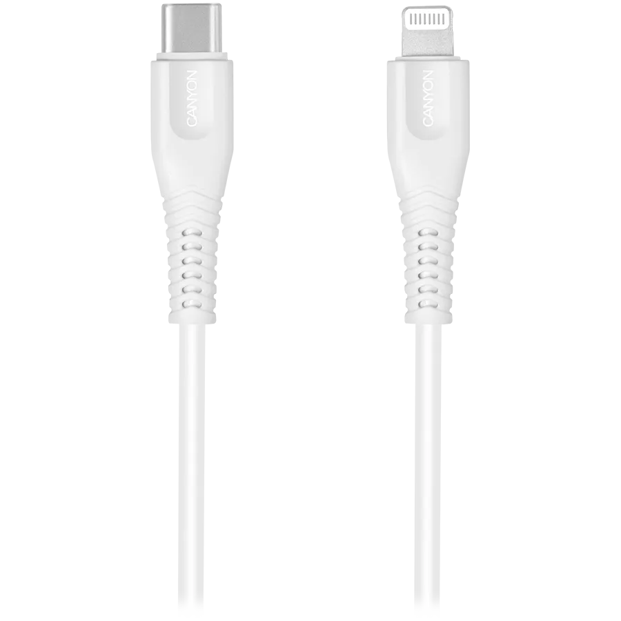 CANYON cable MFI-4 Type-C to Lightning 1.2m White Slika 1