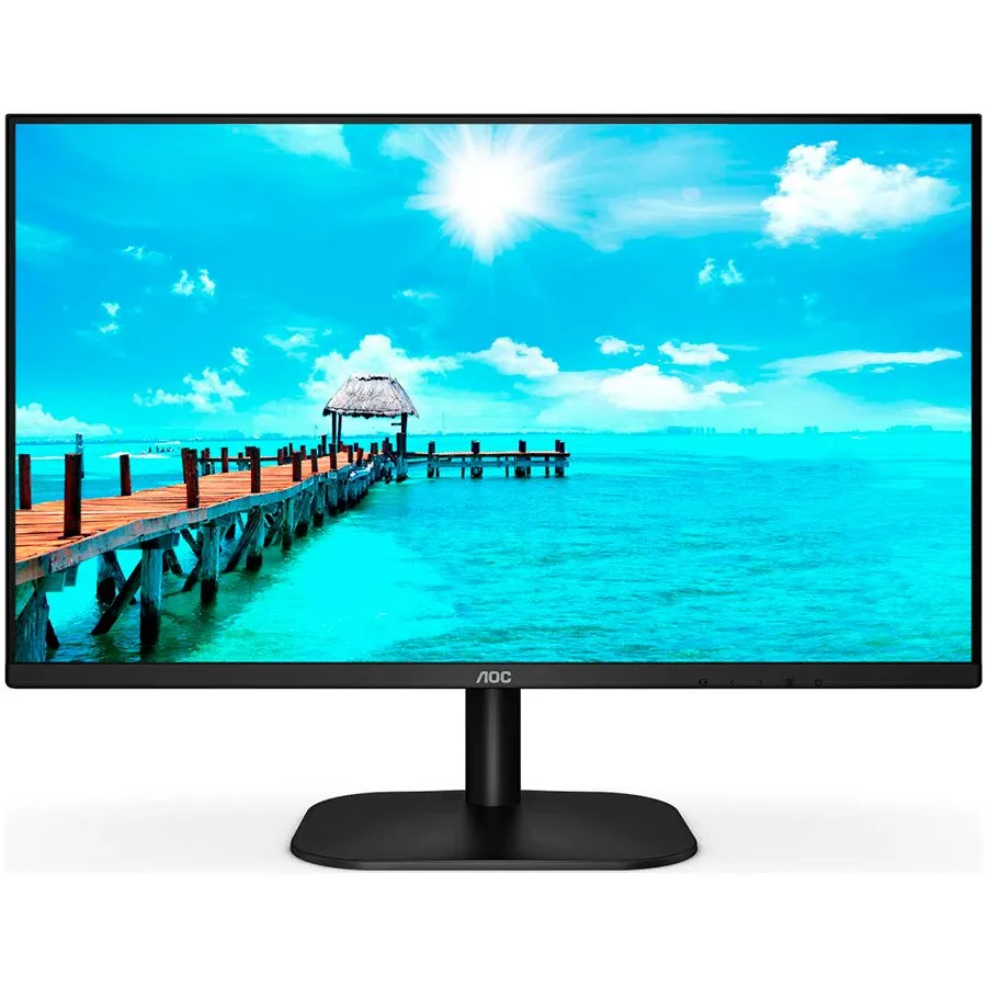 AOC Monitor 24B2XH 23.8” IPS, 16:9, 1920x1080, 75Hz, 4ms, 250 cd/m2, 1000:1, VGA, HDMI, VESA, Black, VESA 3y Slika 1