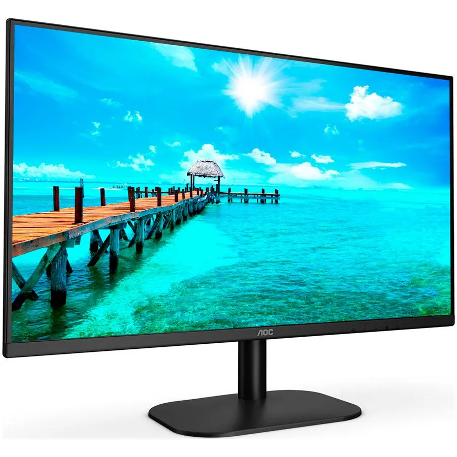 AOC Monitor 24B2XH 23.8” IPS, 16:9, 1920x1080, 75Hz, 4ms, 250 cd/m2, 1000:1, VGA, HDMI, VESA, Black, VESA 3y Slika 2