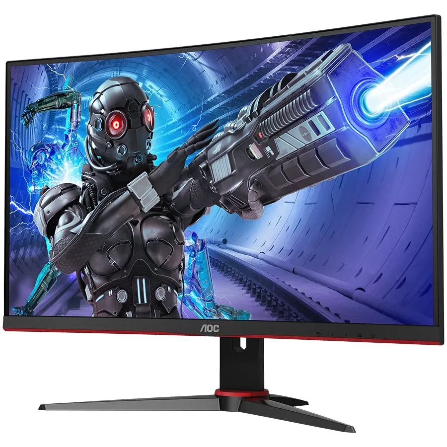 AOC Monitor LED C32G2ZE 32” Gaming Curved 240Hz (31.5“, 16:9, 1920x1080, VA, Antiglare + 3H, 240Hz, 300 cd/m², 4000:1, 1 ms, 2xHDMI, DP, Tilt, Frameless) Black-Red, 3y- Slika 2