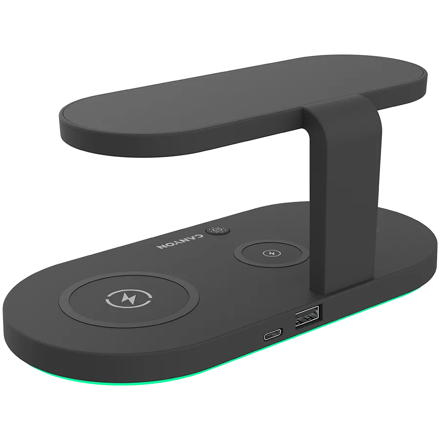 CANYON wireless charger WS-501 15W 5in1 UV Black Slika 3