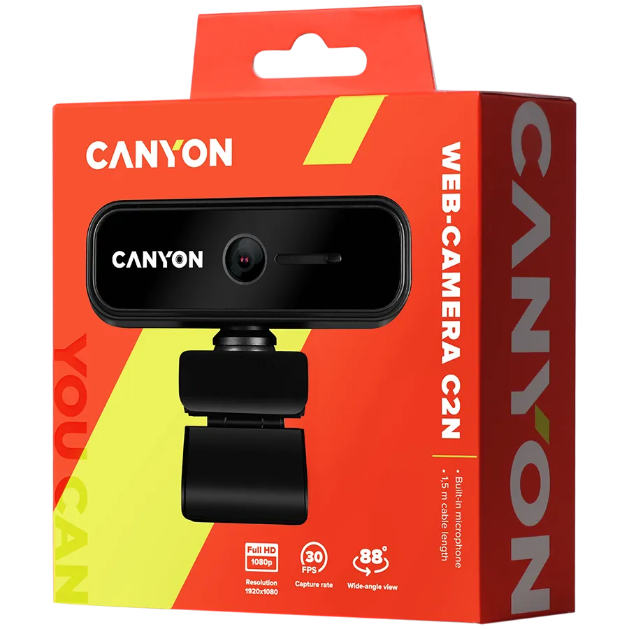 CANYON webcam C2N Full HD 1080p Black Slika 4