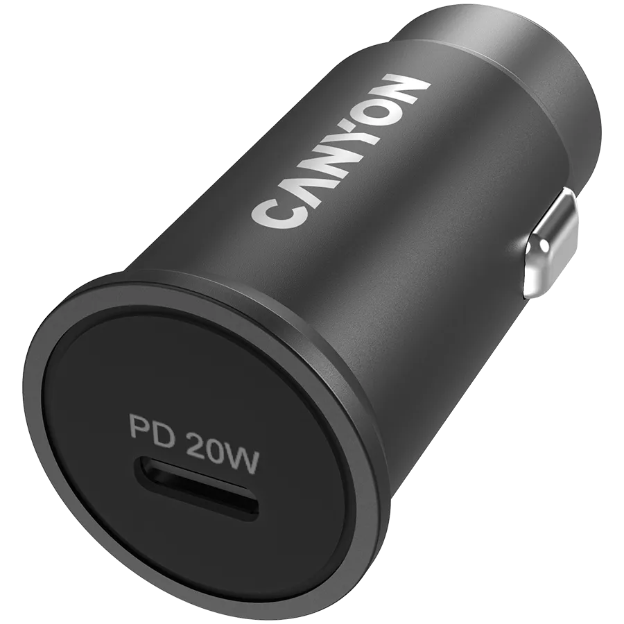 CANYON car charger C-20 PD 20W USB-C Black Slika 3