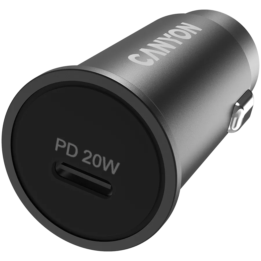 CANYON car charger C-20 PD 20W USB-C Black Slika 4