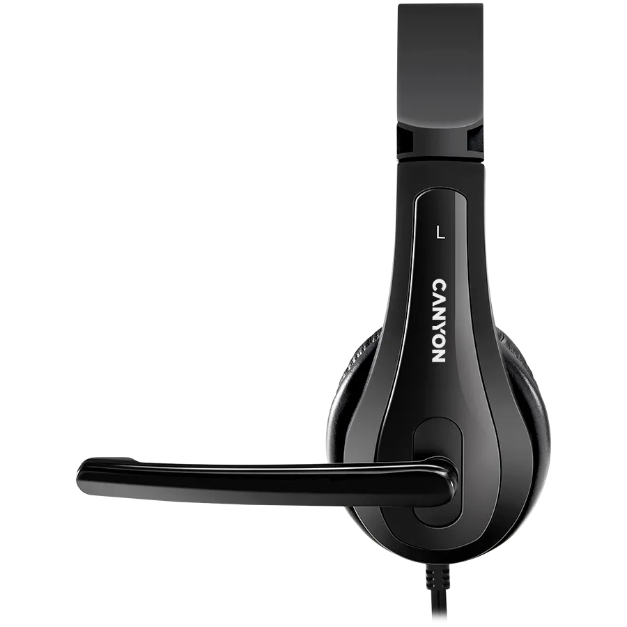 CANYON PC headset CHSU-1 PC Mic USB 2m Black Slika 3