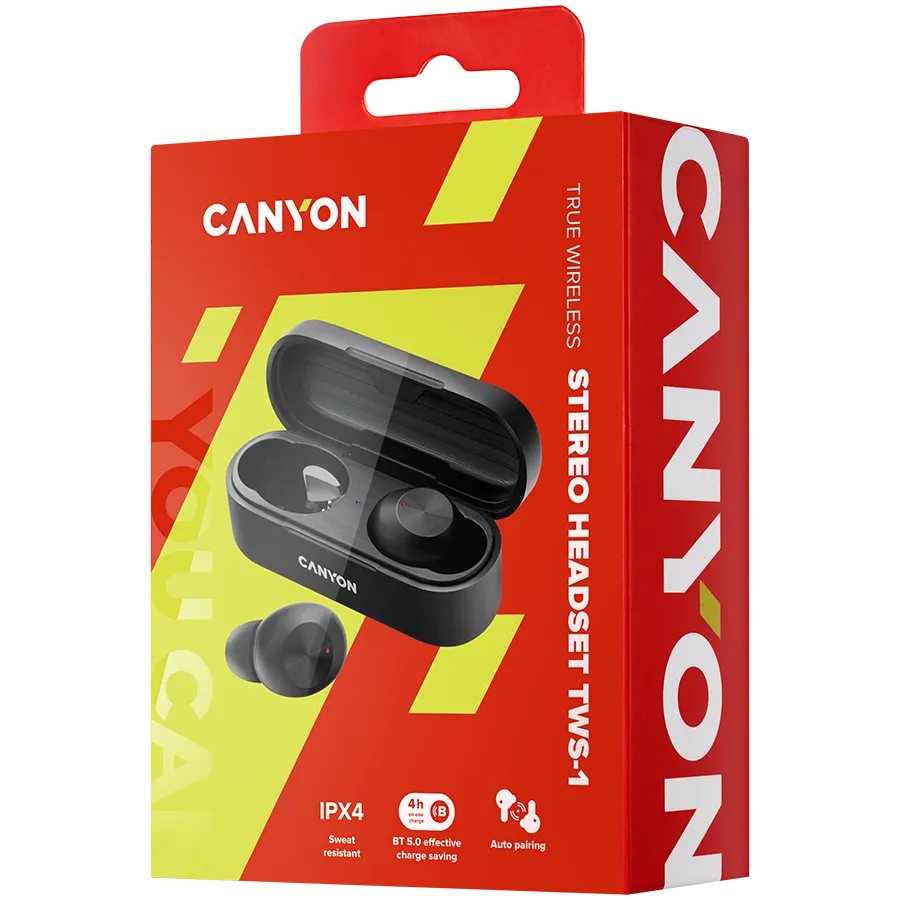 CANYON headset TWS-1 Black Slika 8