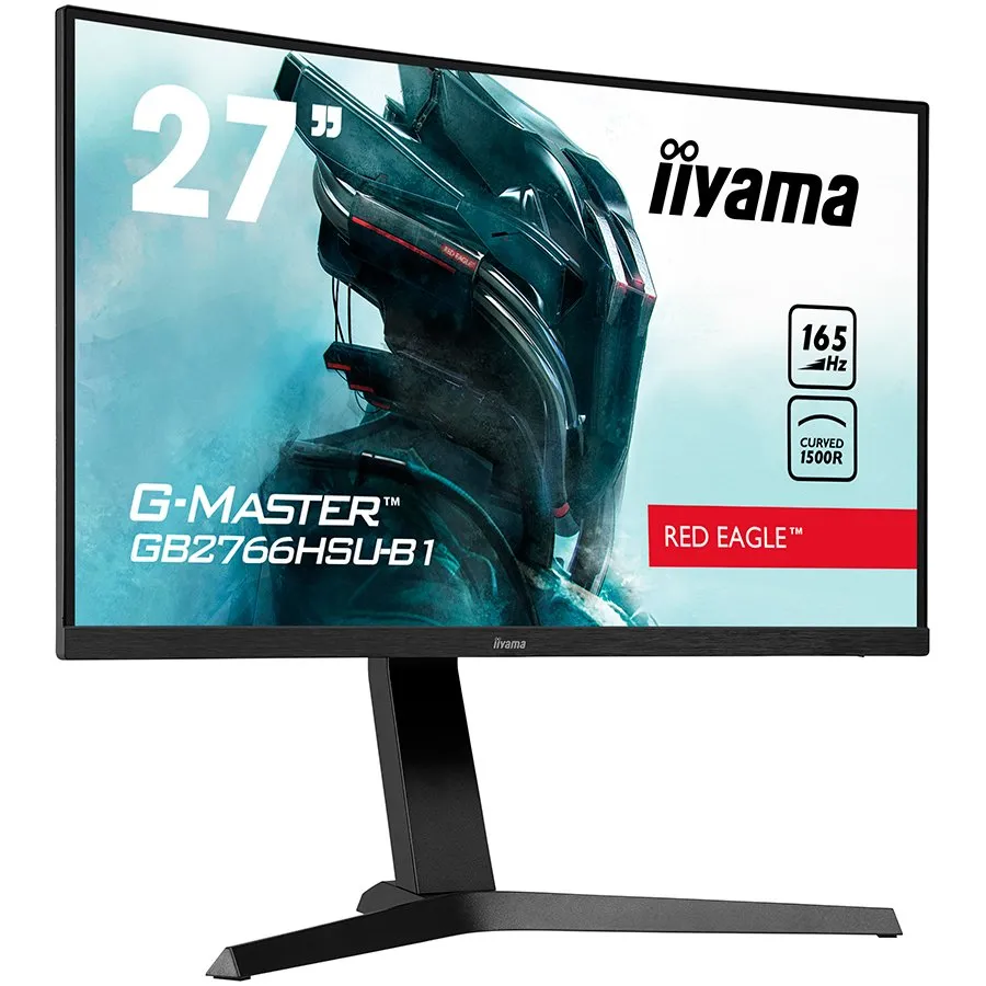 IIYAMA Monitor 27" ETE VA-panel, Curved Gaming 1500R, G-Master Red Eagle, FreeSync Premium, 1920x1080@165Hz, 250cd/m², DisplayPort, 2xHDMI, 1ms MPRT, Speakers, USB-HUB (2x2.0), Black Tuner, Height adj. Stand Slika 2