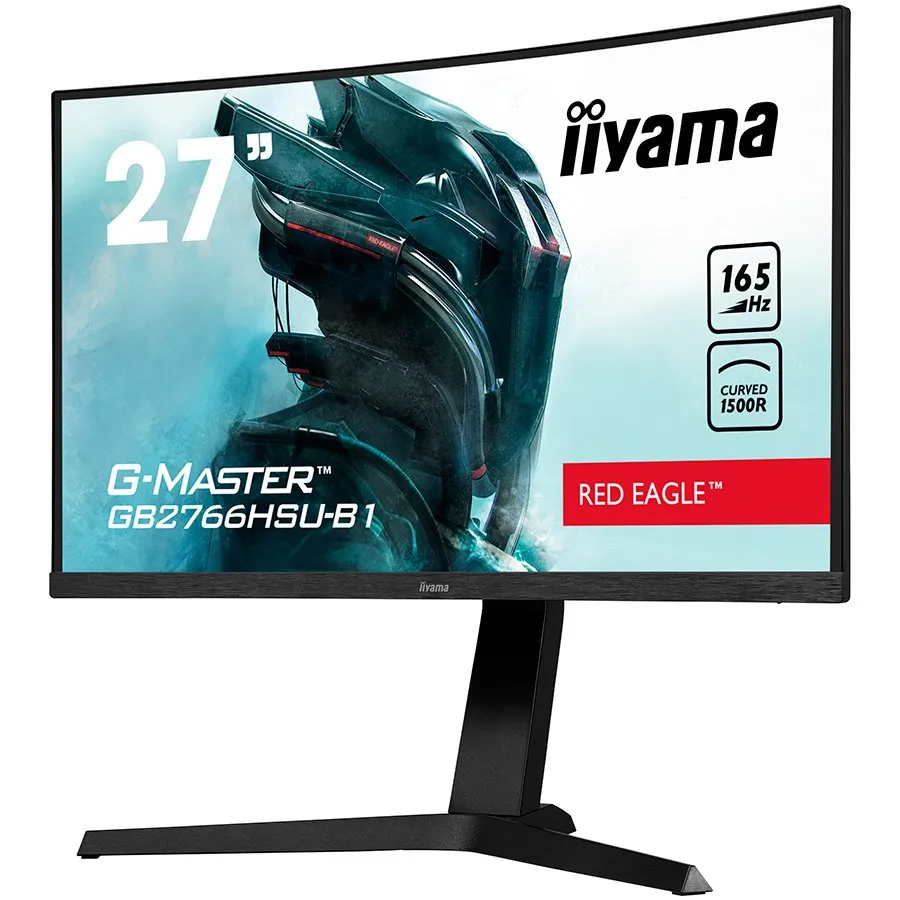 IIYAMA Monitor 27" ETE VA-panel, Curved Gaming 1500R, G-Master Red Eagle, FreeSync Premium, 1920x1080@165Hz, 250cd/m², DisplayPort, 2xHDMI, 1ms MPRT, Speakers, USB-HUB (2x2.0), Black Tuner, Height adj. Stand Slika 3