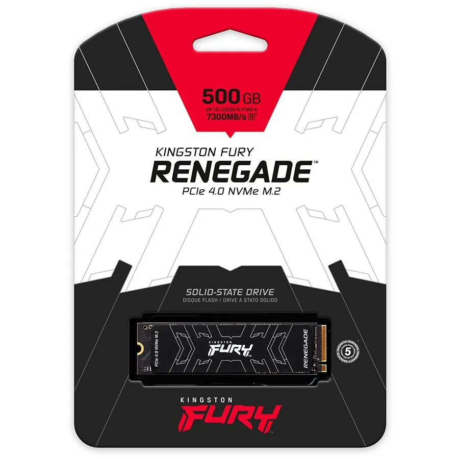 KINGSTON FURY Renegade 500GB SSD, M.2 2280, PCIe 4.0 NVMe, Read/Write 7300/3900MB/s, Random Read/Write: 450K/900K IOPS Slika 3