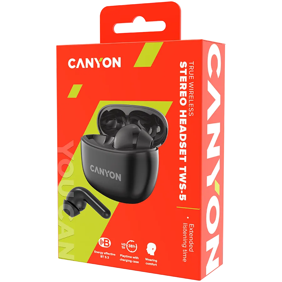 CANYON headset TWS-5 Black Slika 5