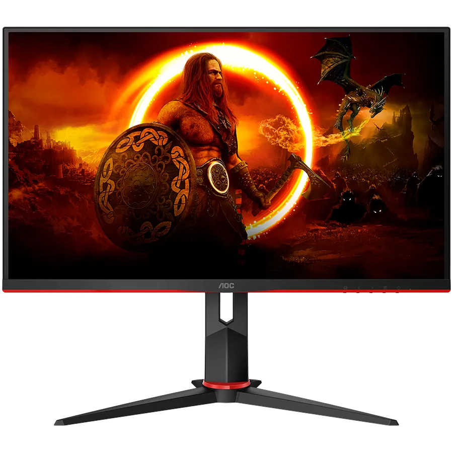 AOC Monitor LED 27G2SPU/BK Gaming 165Hz (27” 1920x1080, IPS, Freesync Premium, 1ms, 6 game modes, 2xHDMI, 1 x VGA, 1xDP, USB-Hub, Speakers, Full ERGO) Black-Red, 3y Slika 1