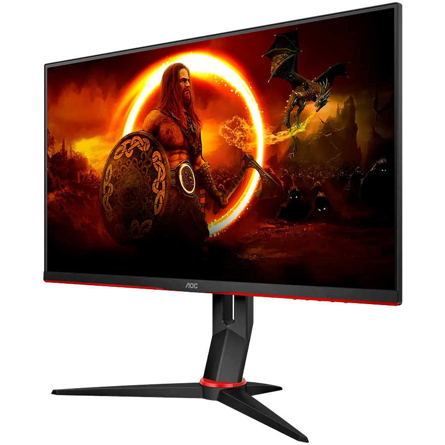 AOC Monitor LED 27G2SPU/BK Gaming 165Hz (27” 1920x1080, IPS, Freesync Premium, 1ms, 6 game modes, 2xHDMI, 1 x VGA, 1xDP, USB-Hub, Speakers, Full ERGO) Black-Red, 3y Slika 2