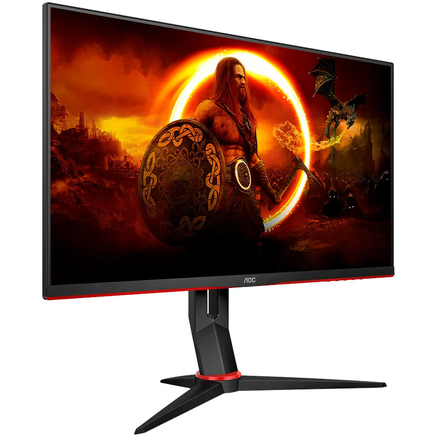 AOC Monitor LED 27G2SPU/BK Gaming 165Hz (27” 1920x1080, IPS, Freesync Premium, 1ms, 6 game modes, 2xHDMI, 1 x VGA, 1xDP, USB-Hub, Speakers, Full ERGO) Black-Red, 3y Slika 3