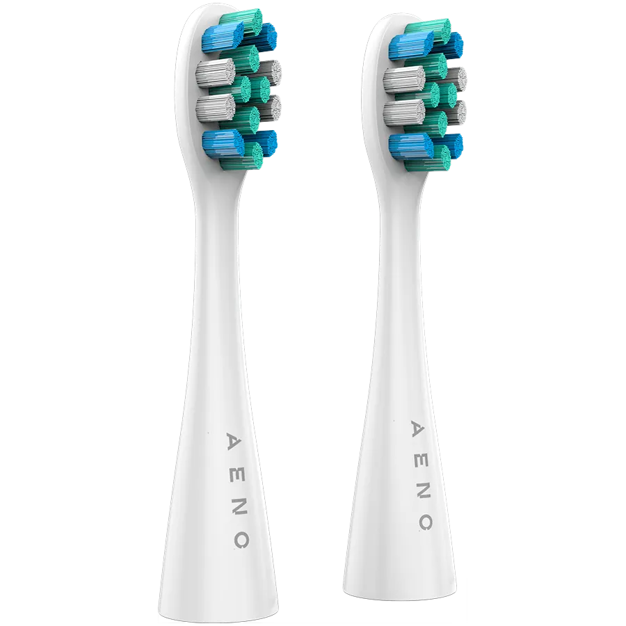 AENO Replacement toothbrush heads, White, Dupont bristles, 2pcs in set (for ADB0001S/ADB0002S) Slika 1