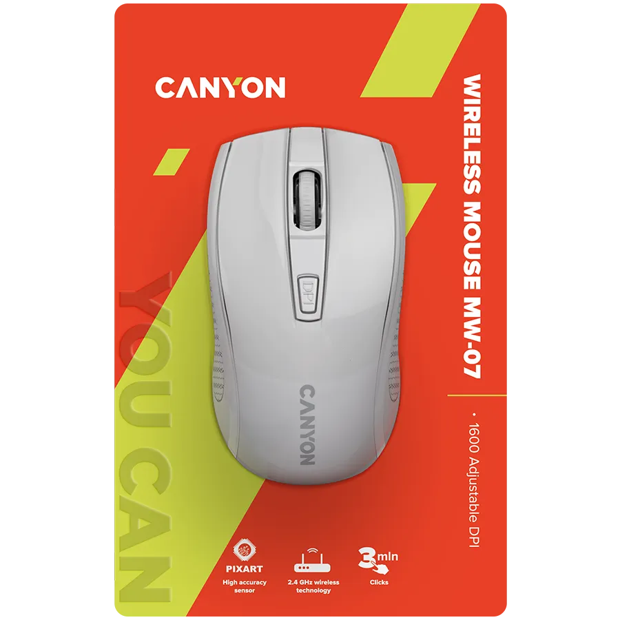 CANYON mouse MW-7 Wireless White Slika 6