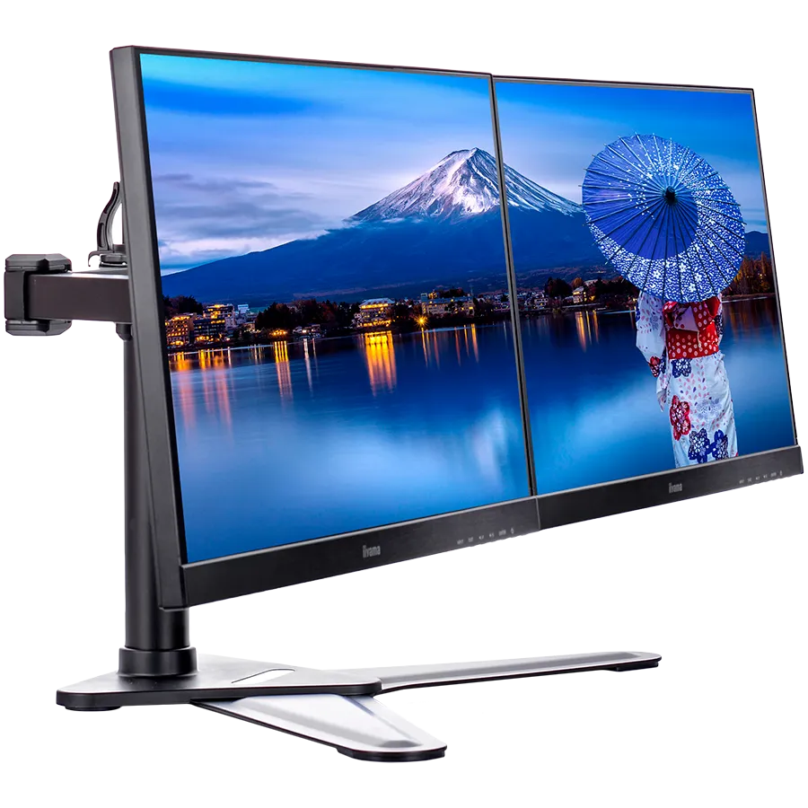 Iiyama DS1002D-B1 - Stand - for 2 monitors (adjustable arm)black screen size: 10"-30" desktop stand for ProLite E2783QSU-B1 XU2495WSU-B1 XUB2495WSU-B1 Slika 2