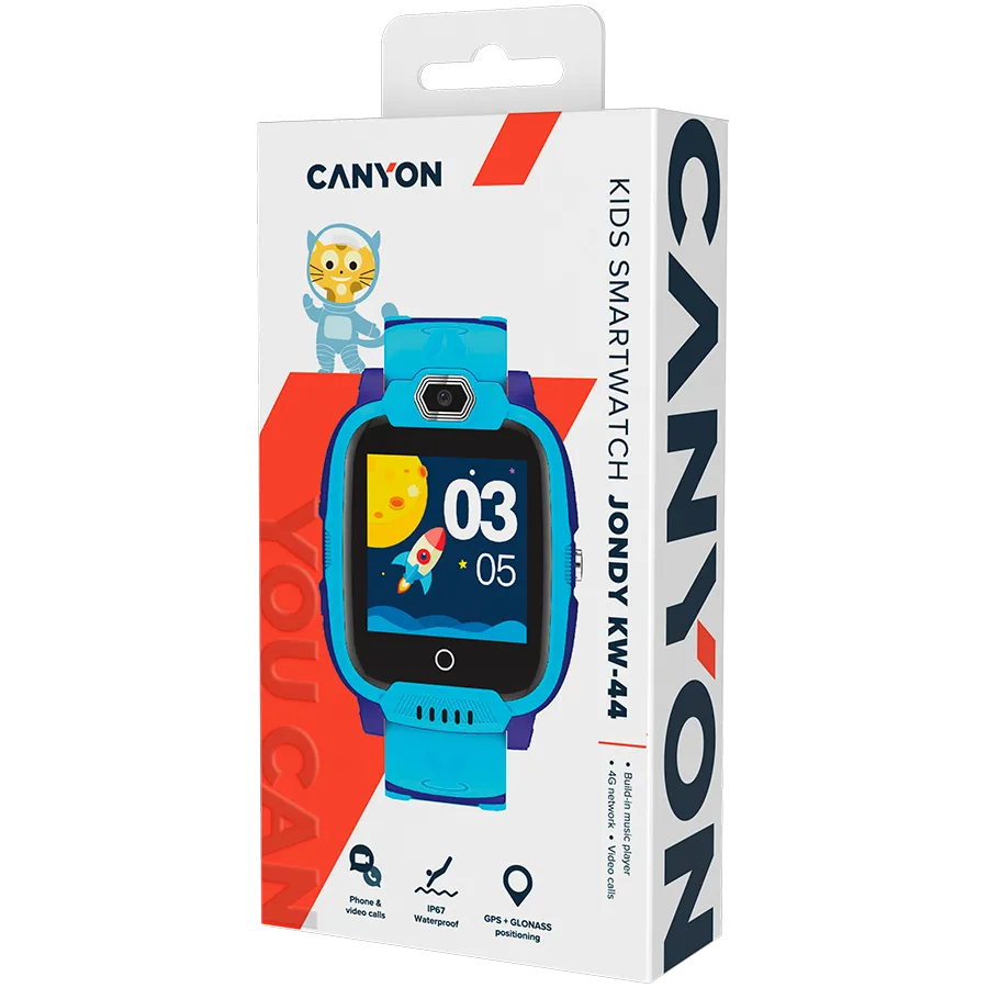 CANYON kids watch Jondy KW-44 4G Camera GPS Music Blue Slika 4