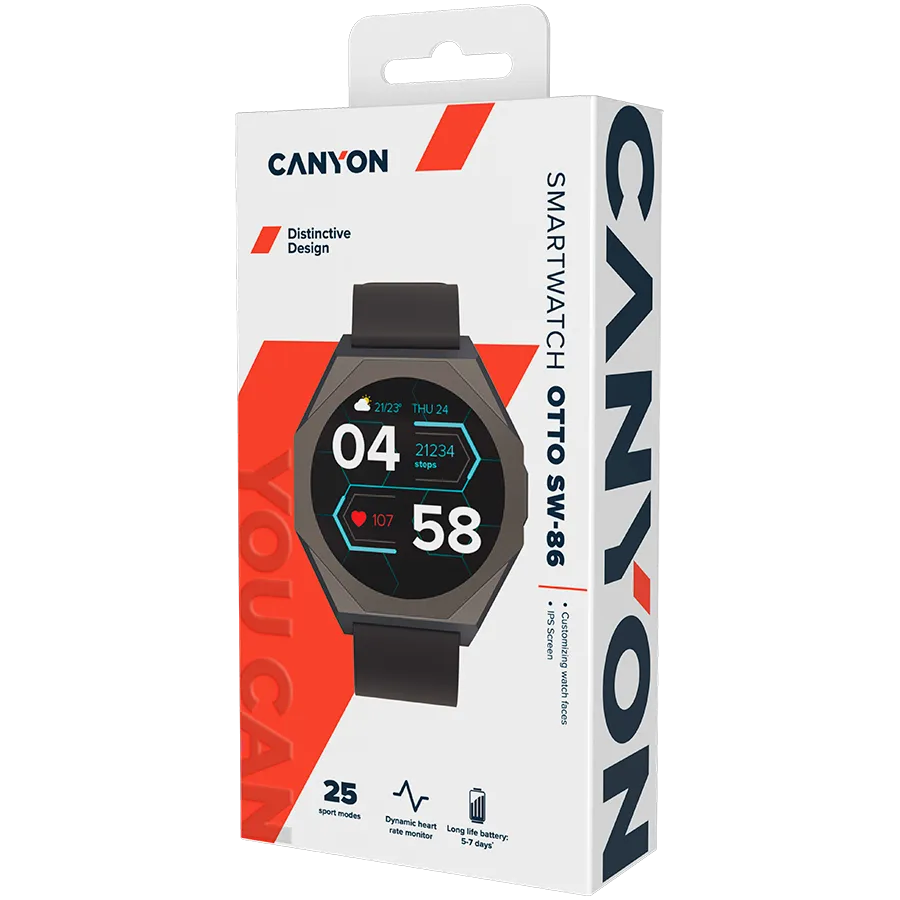 CANYON smart watch Otto SW-86 Black Slika 7